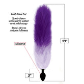 Foxy Fox Tail Silicone Butt Plug Purple Gradient